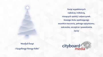 Życzenia świąteczne od Cityboard Media